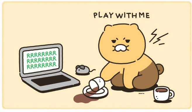 카카오프렌즈 춘식이 빅사이즈 데스크 장패드, 1개, 2 커피