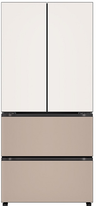 LG전자 디오스 오브제컬렉션 김치톡톡 Fit Max 4도어 480L 스탠드형 김치냉장고 방문설치, 베이지 + 클레이 브라운, Z484GBC123S