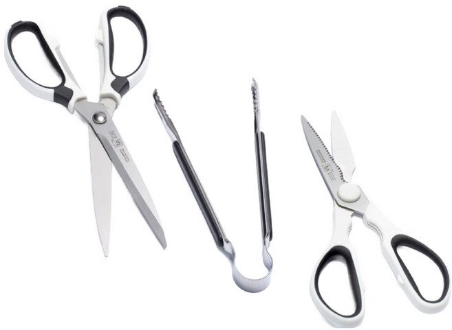 에찌모토 실버티타늄 가위 2종 + 집게 세트, 혼합색상, 1세트