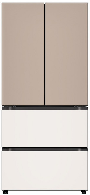 LG전자 디오스 오브제컬렉션 김치톡톡 Fit Max 4도어 480L 스탠드형 김치냉장고 방문설치, 클레이 브라운 + 베이지, Z484GCB123S