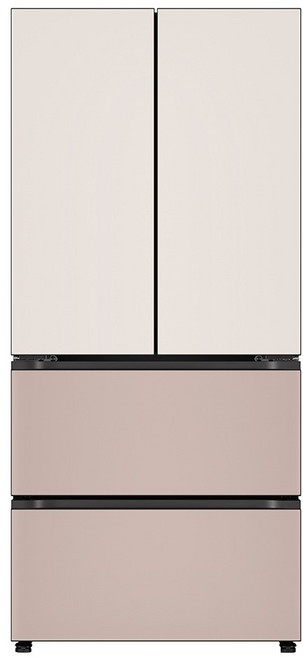 LG전자 디오스 오브제컬렉션 김치톡톡 Fit Max 4도어 480L 스탠드형 김치냉장고 방문설치, 토프 + 아몬드, Z484GGA123S