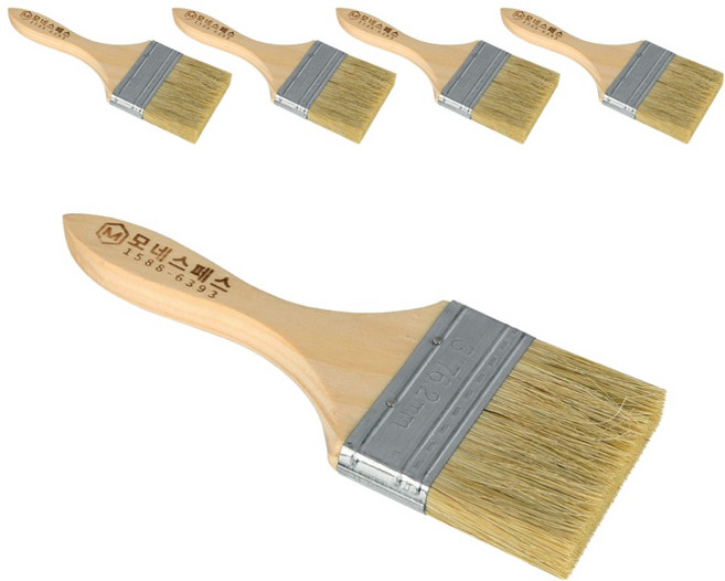 모네스페스 다용도 평붓 페인트붓 3호, 5개