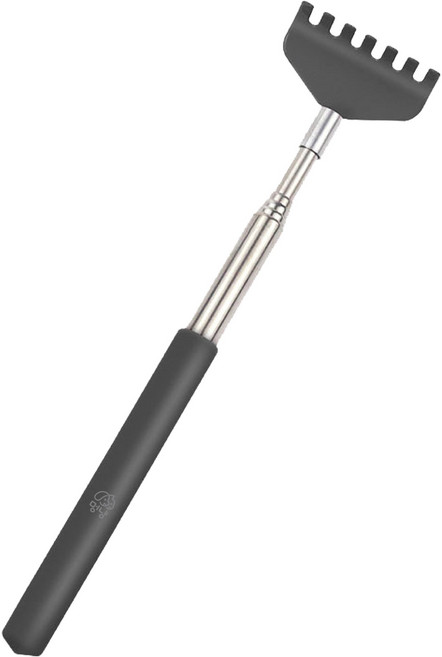 멍냥 반려동물 접이식 효자손 장난감 마사지 빗, 블랙, 1개