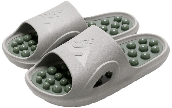 주몰리 동글동글 지압 슬리퍼 255mm, 회색, 1개