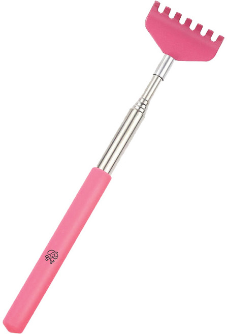 멍냥 반려동물 접이식 효자손 장난감 마사지 빗, 핑크, 1개