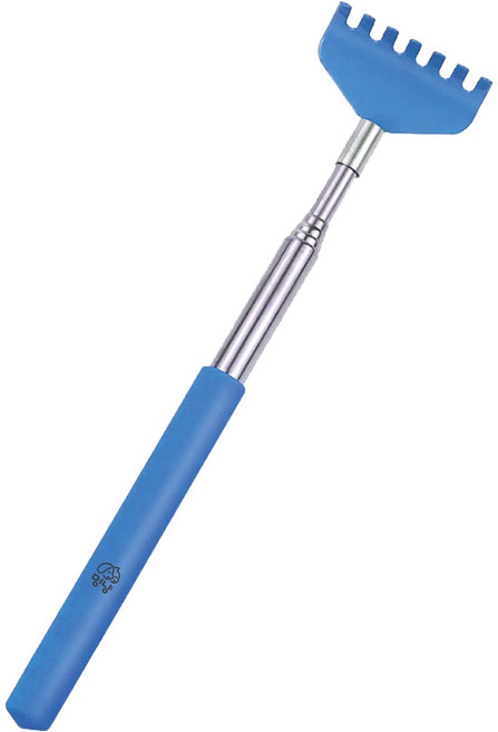 멍냥 반려동물 접이식 효자손 장난감 마사지 빗, 블루, 1개