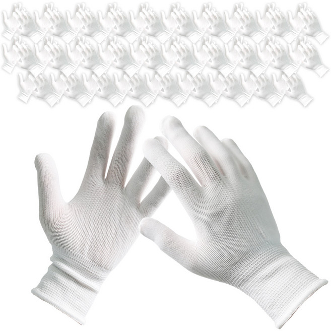 한우 PU 내피 속장갑 좌우세트 S, 백색 화이트, 30세트