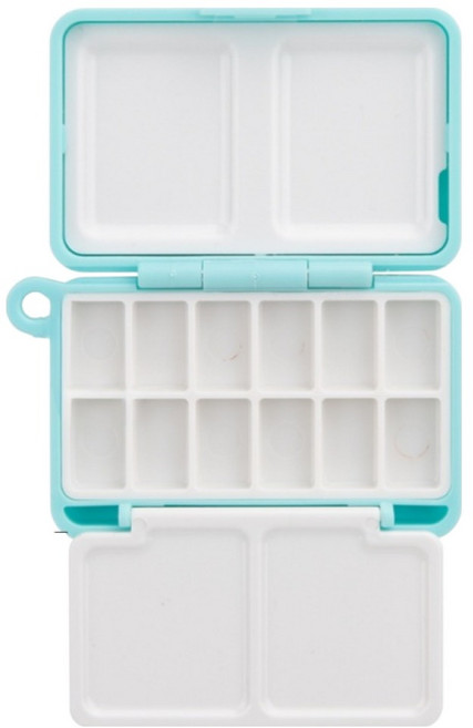 플로우코드 미니 휴대용 미술 팔레트 하늘, 1개, 16칸