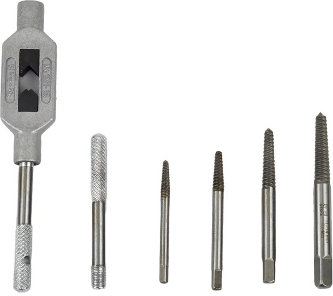 BESTIR 볼트 리무버 4종 + 핸들 세트 3~14mm B-93431, 1세트