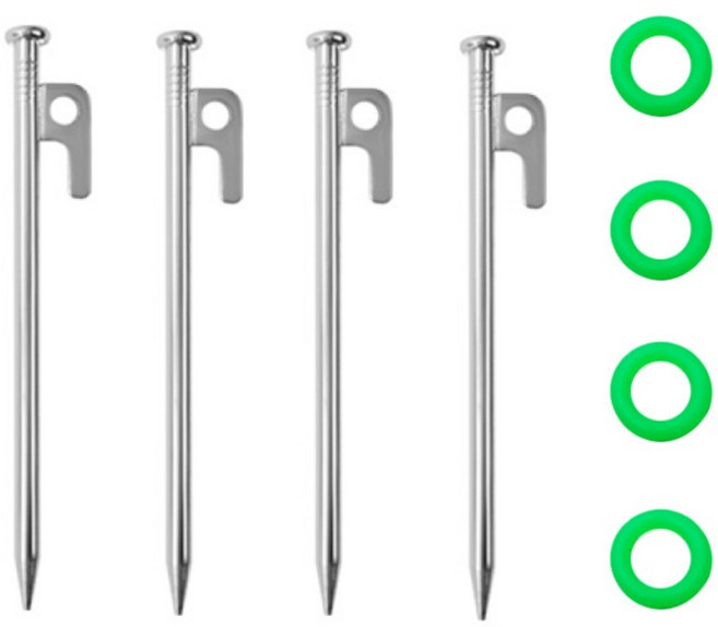 클로버상사 캠핑 단조팩 4p + 야광링 4p 세트, 1세트