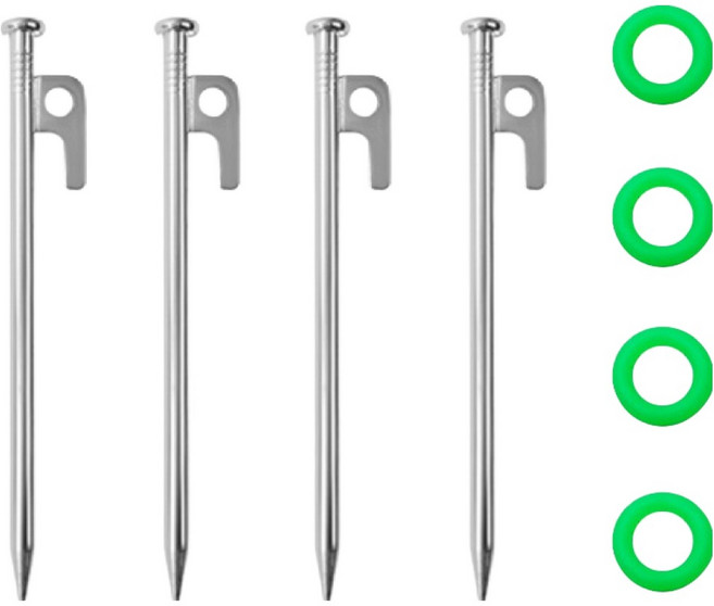 클로버상사 캠핑 단조팩 4p + 야광링 4p 세트, 1세트