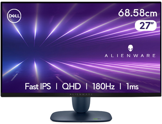 델 QHD IPS 180Hz 1ms 에일리언웨어 게이밍 모니터, 68.58cm, AW2725DM