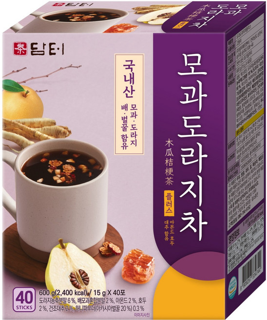 담터 모과 도라지차 플러스, 15g, 40개입, 1개