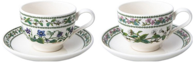 포트메리온 뉴베리에이션 커피잔 티형 0.2L, 랜덤발송, 2세트