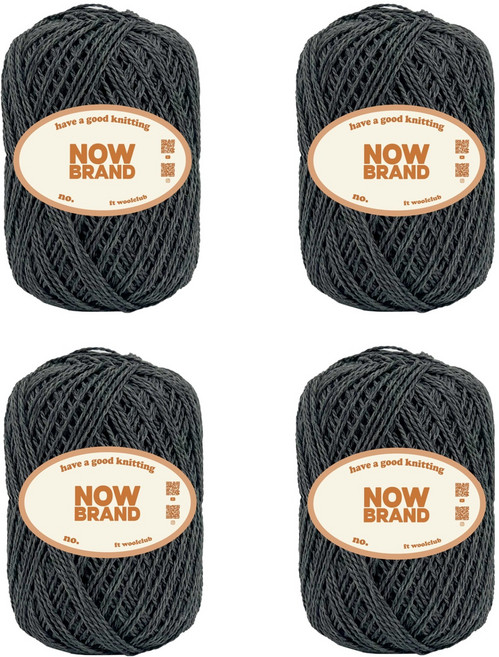 울클럽 NOWBRAND 고급 코튼 린넨 뜨개실 70g, 319 차콜, 4개