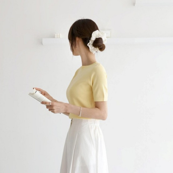 andstyle 女款嫘縈圓領短袖針織衫 264564