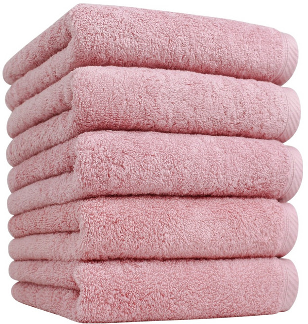 송월타월 코어 플레인 180g 40수 코마사, 인디핑크, 5개