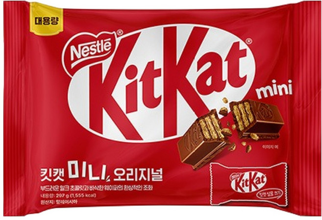 KitKat 미니 오리지널 초코바 33p, 297g, 1개
