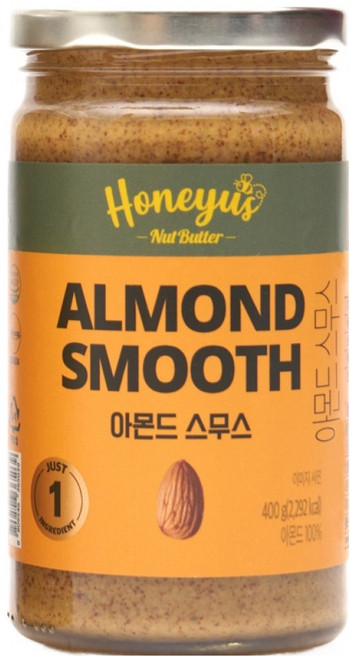 허니어스 넛버터 아몬드스무스, 400g, 1개