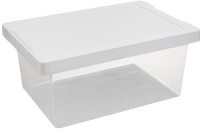 마코제이 유아용 레고 장난감 정리함, 화이트, 1개