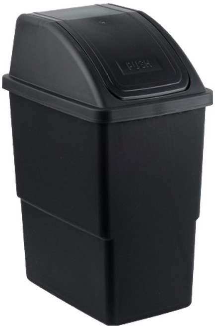 바이굿즈 슬림 종량제 대용량 휴지통 75L, 검정