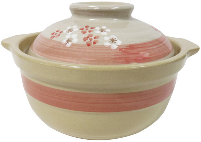 SILWA 西華 佐賀日式花繪砂鍋 19cm 導熱均勻 保溫效果佳 適用烤箱, 1個