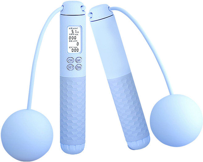 智能電子兩用跳繩, 1個, 藍色