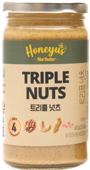 허니어스 넛버터 트리플넛츠, 400g, 1개