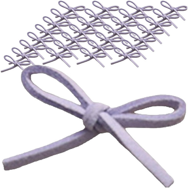 코히모 가죽 파스텔 완성 리본 5W0315, 라이트퍼플, 30개