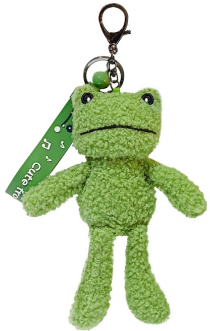 아이끌레 개굴 프로그 봉제인형 키링, 19cm, 그린, 1개