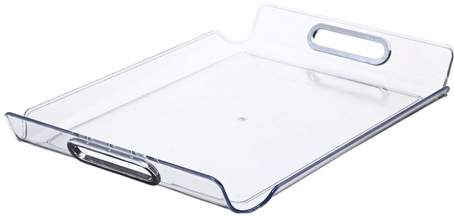 소하임 사각 핸들 트레이, 투명, 1개