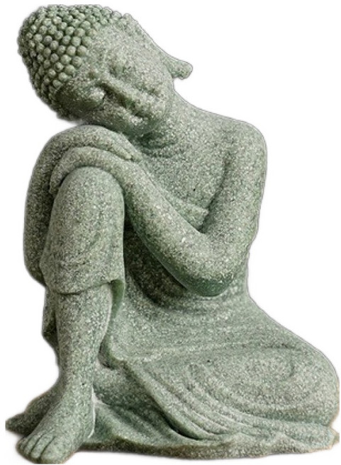 Secondbest 藍砂石佛像佛教裝飾品 S, 1個, type3
