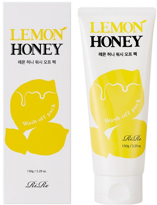 RiRe 檸檬蜂蜜水洗式面膜, 1入, 1個