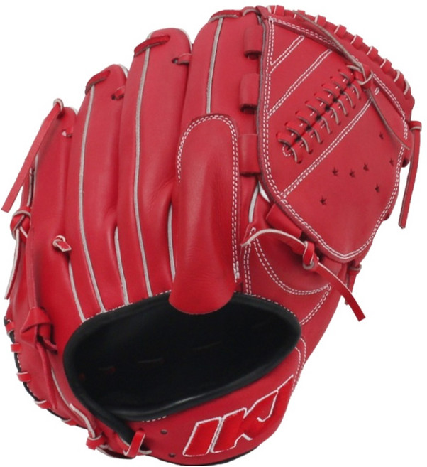 IKJ 투수 글러브 CR AP-55 25 우투용, 레드 + 블랙, 1개