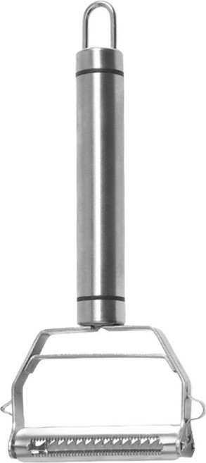 리브리카 스텐 양면 채칼 필러 8.2 x 18 cm, 실버, 1개