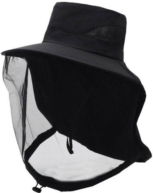 그린허그 양봉 방충 모자 블랙, 1개