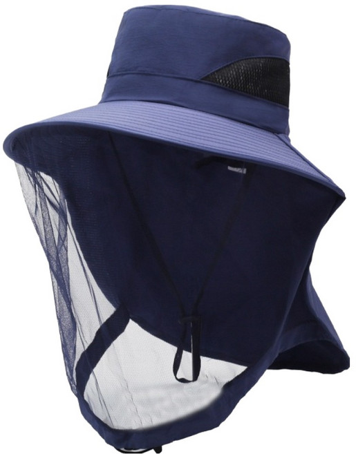 그린허그 양봉 방충 모자 네이비블루, 1개