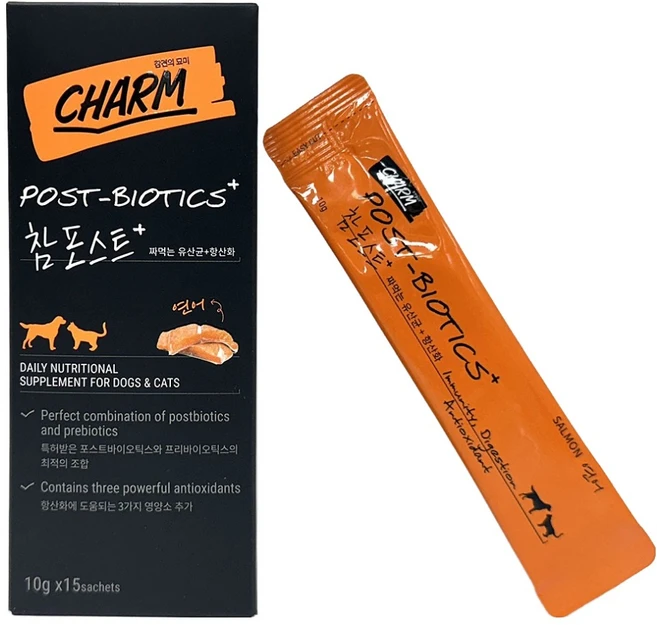 페피테일 반려동물 참 포스트 플러스 영양제 연어 15p, 150g, 장건강/유산균, 1개 - 쿠팡