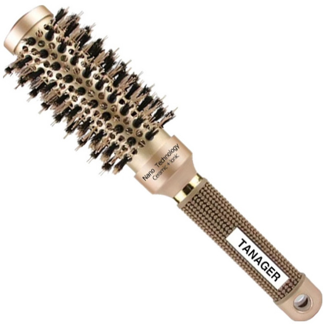 테네져 전문스타일링 세라믹 드라이 헤어롤빗, 1개, 3호