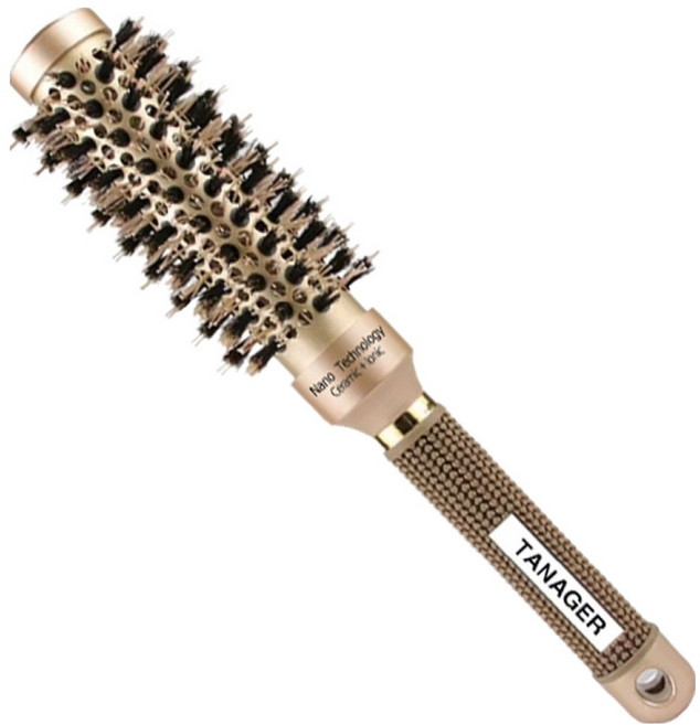 테네져 전문스타일링 세라믹 드라이 헤어롤빗, 1개, 2호