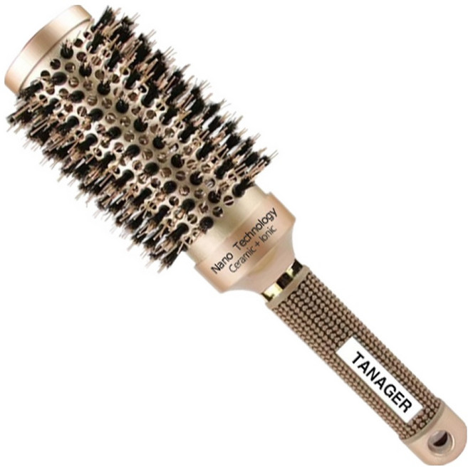 테네져 전문스타일링 세라믹 드라이 헤어롤빗, 1개, 4호