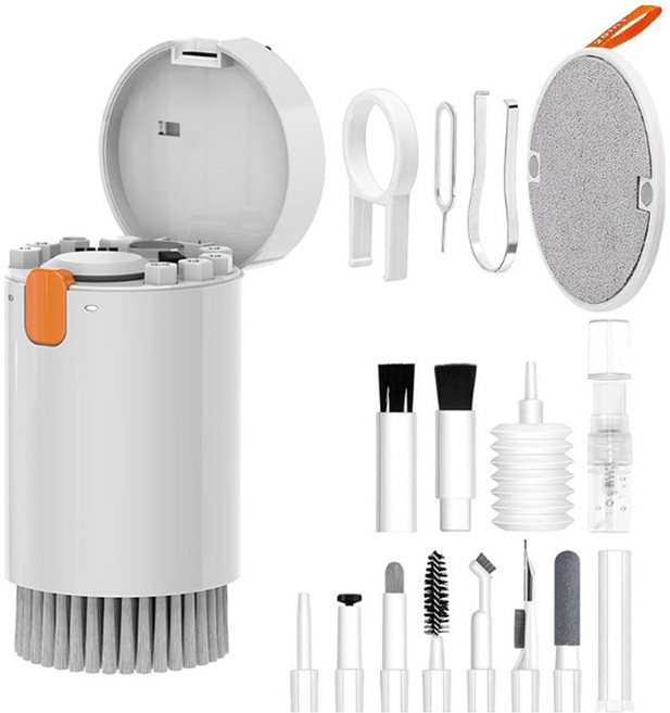 마켓플랜 20in1 다용도 기기 클리닝 청소키트, 화이트, 1개