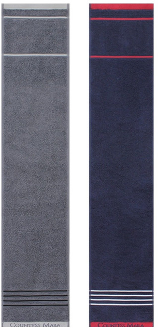 송월타월 카운테스마라 포라인 스포츠20 타월 20 x 100 cm, 그레이 + 네이비, 2개