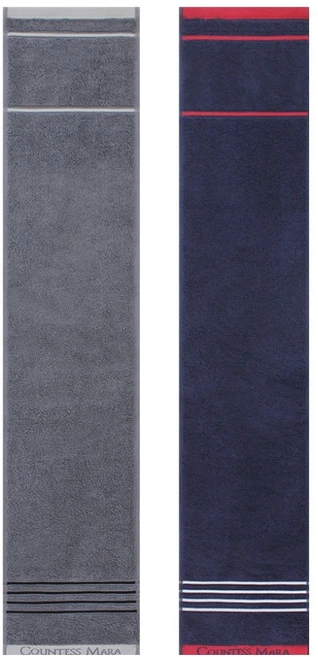 송월타월 카운테스마라 포라인 스포츠20 타월 20 x 100 cm, 그레이 + 네이비, 2개 - 쿠팡