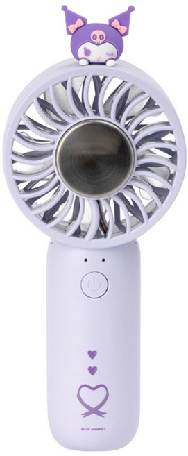 로이체 산리오 캐릭터즈 냉각패드 쿨링 BLDC 미니 휴대용 선풍기, SAN-RHF-C, KUROMI