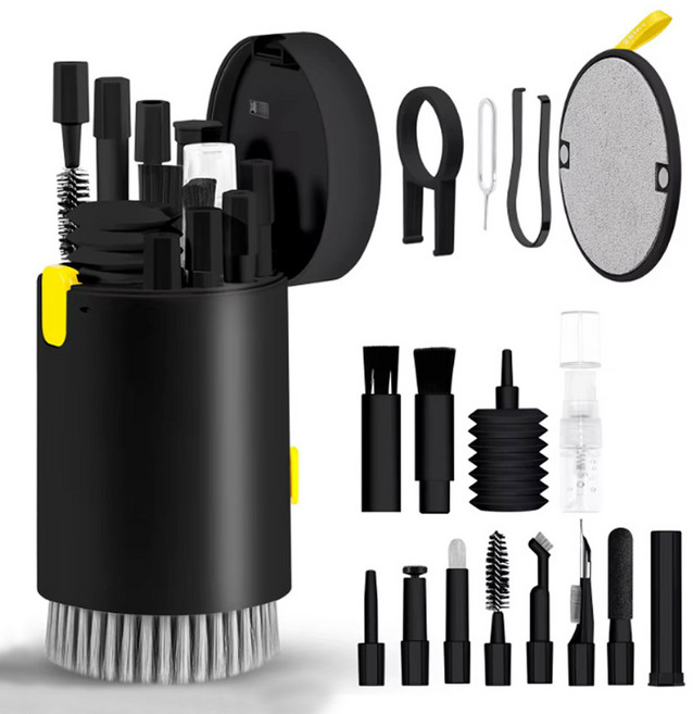 마켓플랜 20in1 다용도 기기 클리닝 청소키트, 블랙, 1개