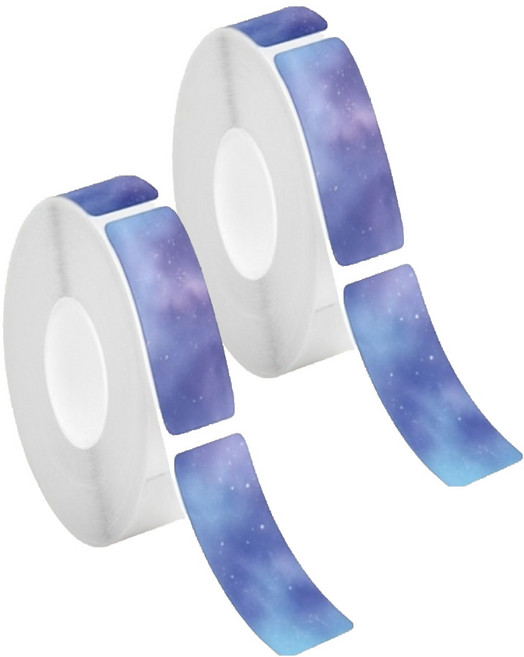 生活微笑 marklife P11 P12 P15 phomemo D30 D32 D35 Vretti HP1 HP3 HP4 標籤紙 紫色星空 12 x 40 mm, 2個, 160格