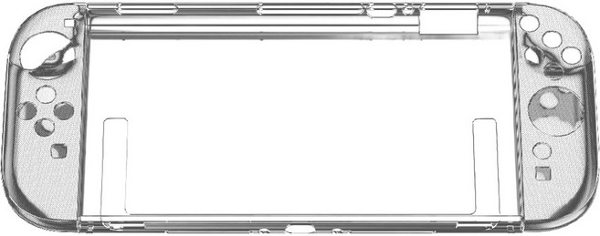 스페이스쉴드 닌텐도 스위치 2 호환 퓨어 그립 PC 클리어 하드 케이스, 투명, 1개