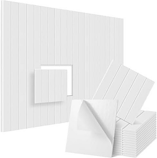 Nalli Sisters 自黏式隔音防音吸音板 30cm x 30cm x 9mm, 白色, 12個