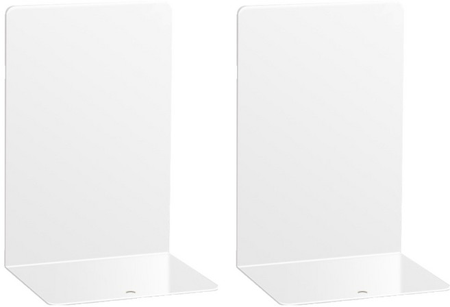 파보라보 컬러 대형 L형 북앤드 2p, 화이트